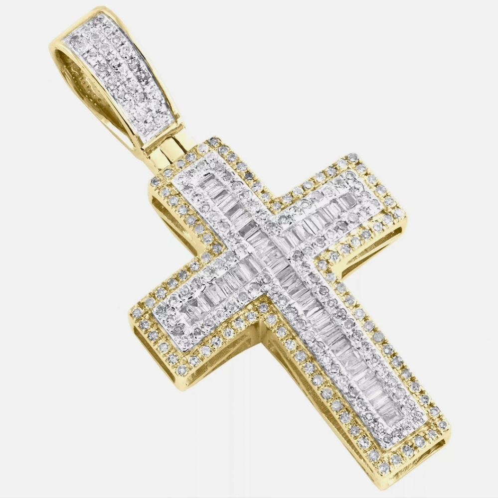 10k Solid Gold Diamond Pendant - image 2